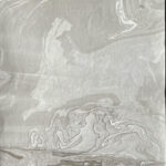 Abstract marbled art in gray tones.